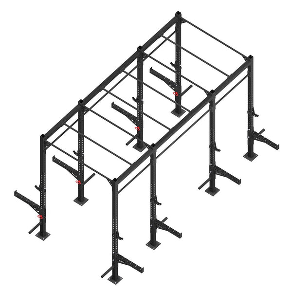 14 ft x 4 ft x9 ft Free Standing Monkey Bar Rig 4 Stations
