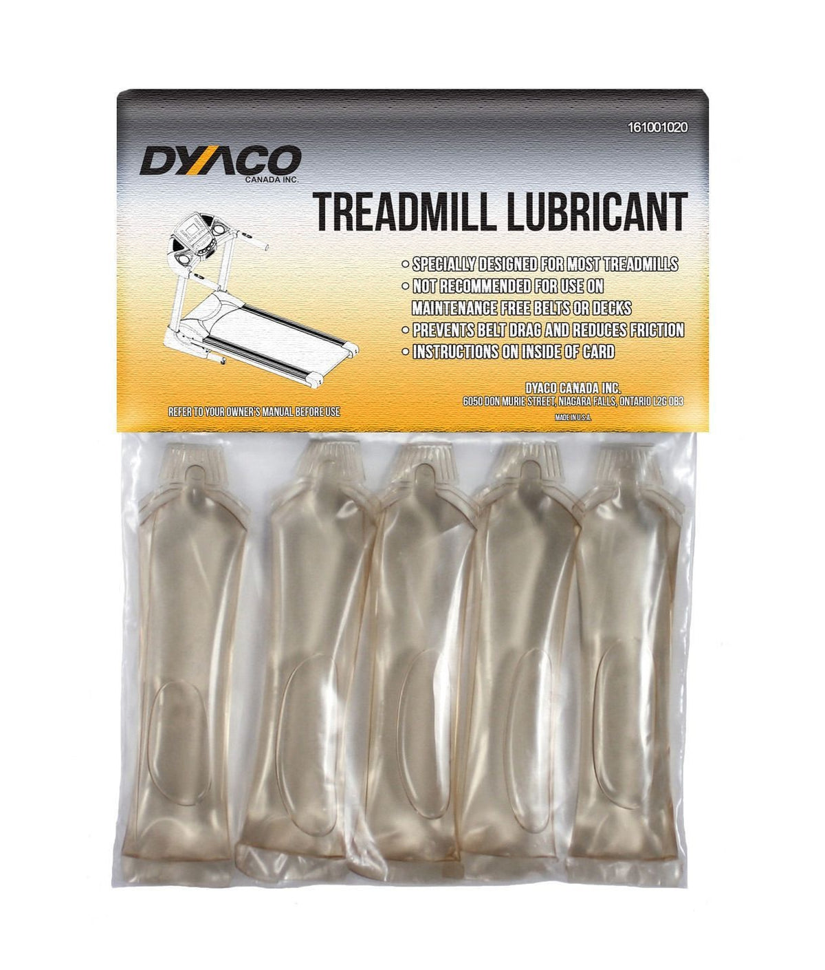 Treadmill Silicone Lubricant (5 pack)