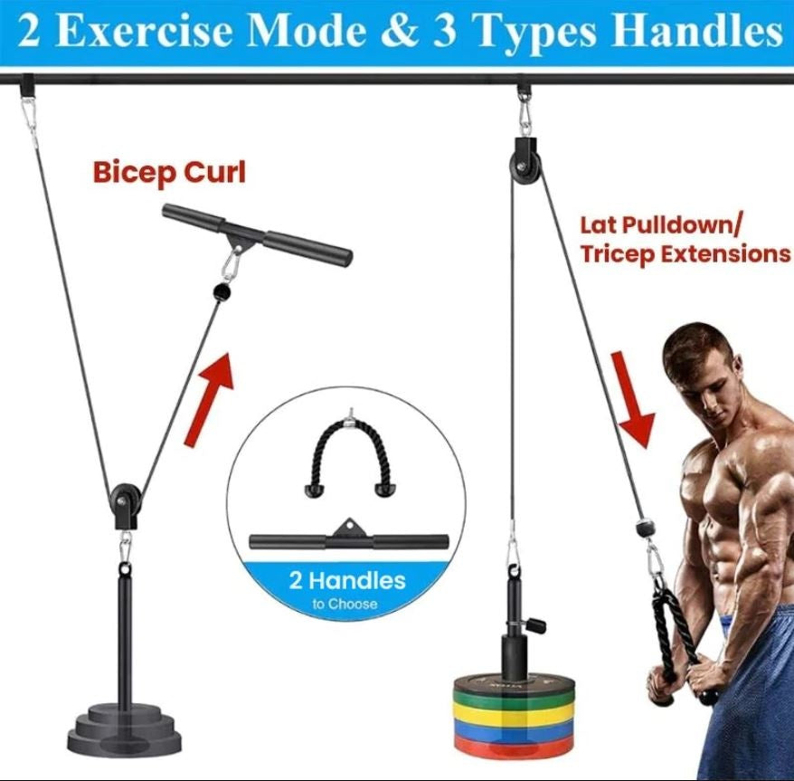 Portable Lat and Lift Pulley System