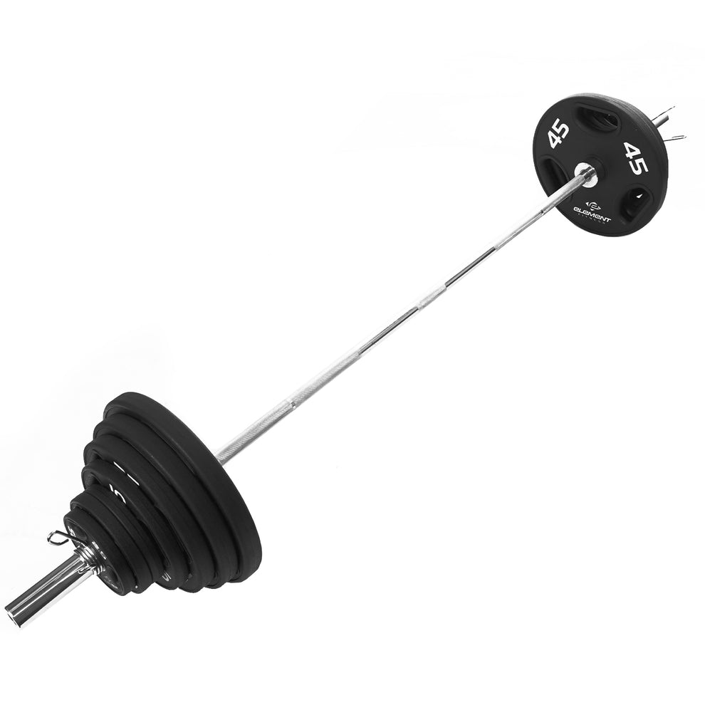 Element Virgin Rubber Olympic Plate & Bar Set - 300lb