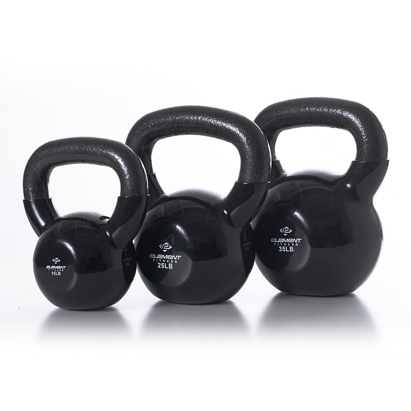 Element Black Vinyl Kettlebells 5-75 lbs