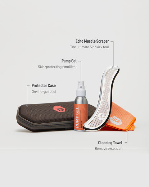 SideKick Echo Muscle Scraper Kit with Gel & Case