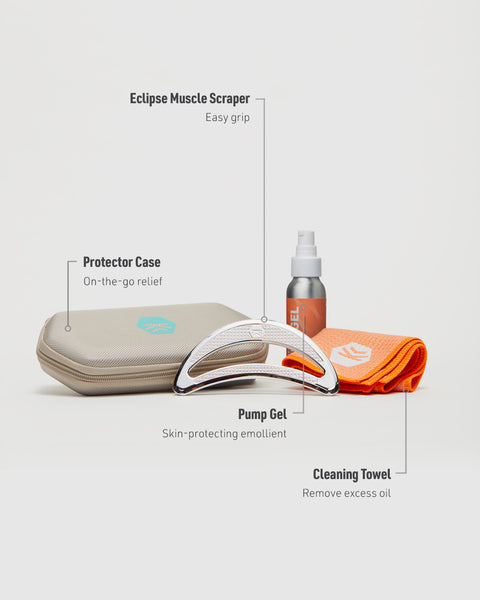 Eclipse Muscle Scraper Kit with Gel & Case