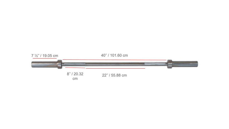York 5ft Olympic Chrome Bar