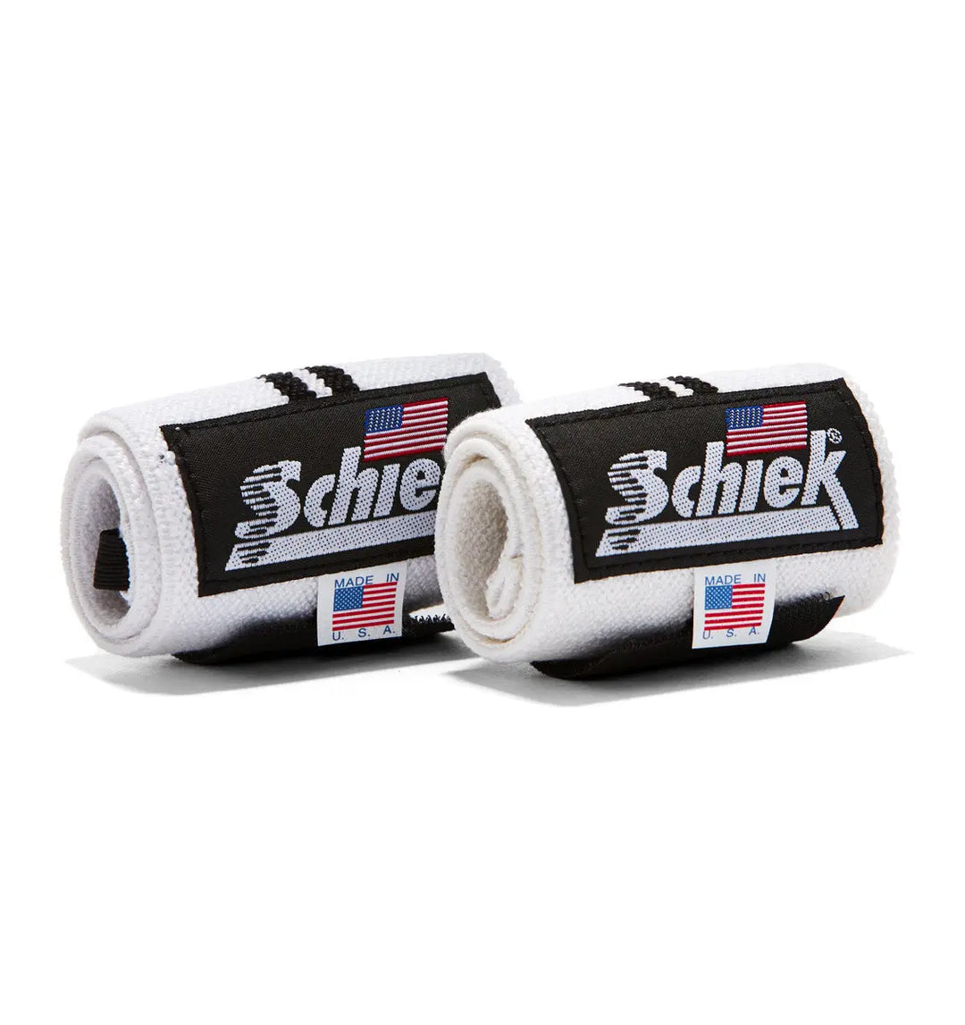 Schiek 18" Heavy Duty Wrist Wraps - White