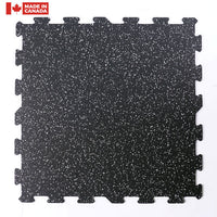 Gorilla 24" x 24" x 8mm Commercial Interlocking Rubber Tile Speckle