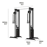 BOS Cable Tower Squat Stands with 210 lb Stack