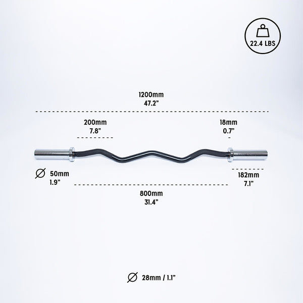 BOS Ez Curl Bar - 47 inch