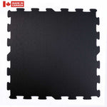 Gorilla 2x2' Interlocking Rubber Tile Solid Black 8mm
