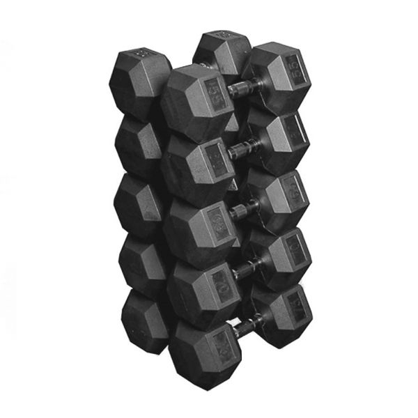 Element Virgin Rubber Hex Dumbbell Set Heavy