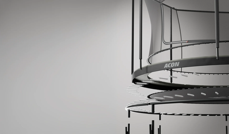 ACON Air 14ft Round Trampoline with Safety Net and Ladder GEN 2.0