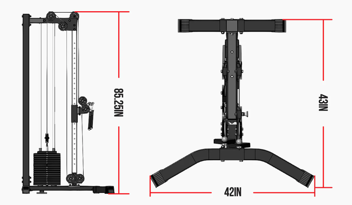 XM Fitness Single Column Functional Trainer
