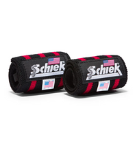 Schiek 12'' Heavy Duty Wrist Wraps - Black & Red