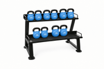10-30lb Pairs - Matte Neoprene Kettlebell Set with Storage Rack