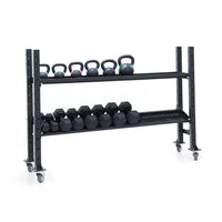 XM 2 Tier Kettlebell/Dumbbell Storage Rack - 6ft