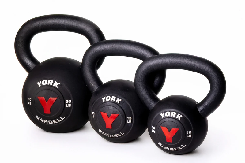 YORK® Rubber Coated Cast-Iron Kettlebells 5-50 lb