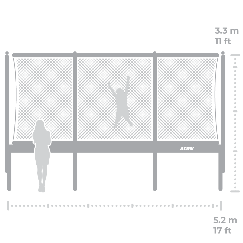 ACON 16 Sport HD Rectangular Trampoline with Enclosure