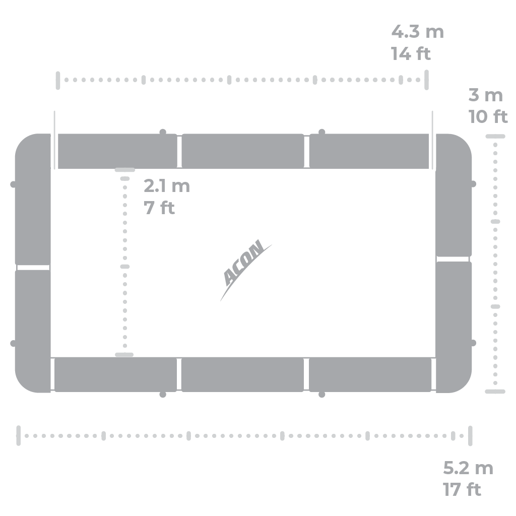 ACON 16 Sport HD Rectangular Trampoline with Enclosure