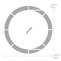 ACON 15ft Round Trampoline with Premium Enclosure