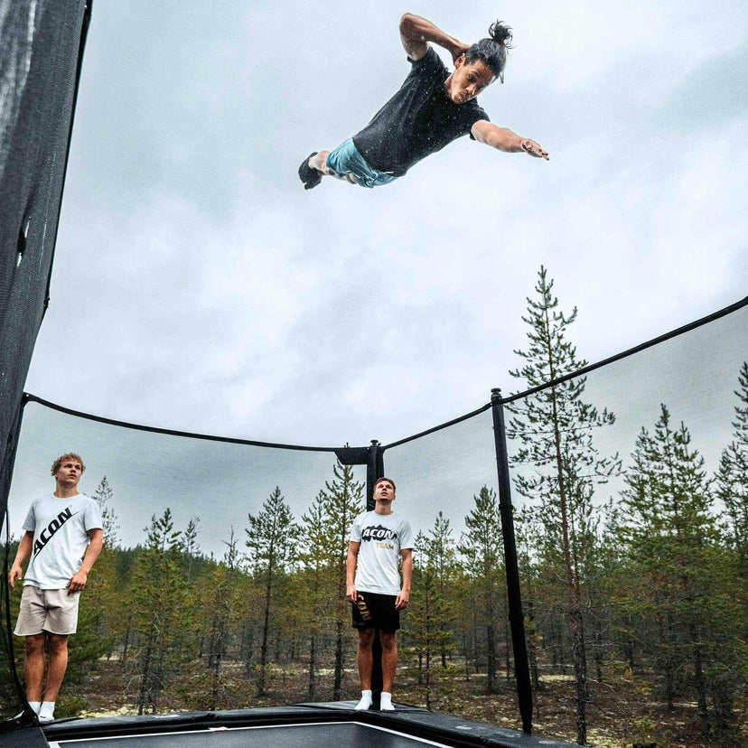 Acon X 17ft Trampoline with Enclosure - Black or Grey