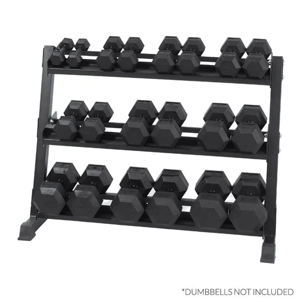 3-Tier Dumbbell Storage Rack (Holds 5-50)