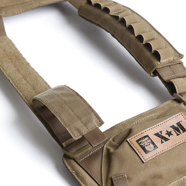 XM FITNESS Tactical Weighted Vest - TAN - 10 to 40 lbs