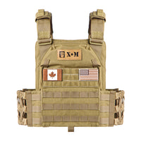 XM FITNESS Tactical Weighted Vest - TAN - 10 to 40 lbs