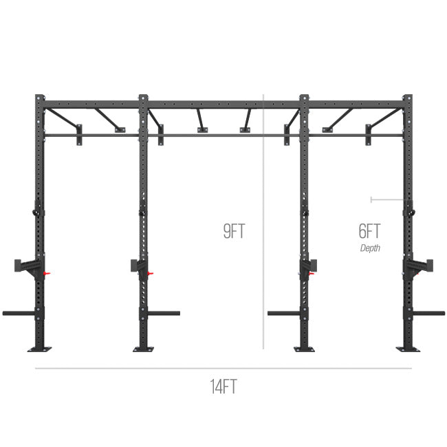 XM Academy Series Wall Mounted Monkey Bar Rig (2 Stations)